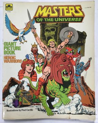 Vintage Masters Of The Universe Giant Picture Book Heroic Warriors Golden Books