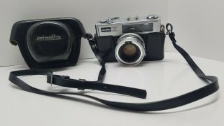 Vtg Minolta Hi - Matic 11 3 Circuit 35mm Rangefinder Camera Seiko - Ala W Case