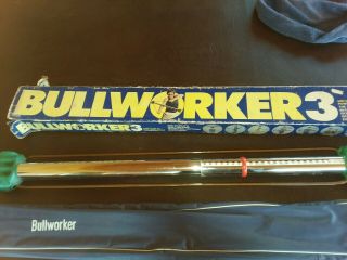 Vtg Bullworker 3 Workout Bar Isometric Power Gym Exercise Fitness W/box Chart