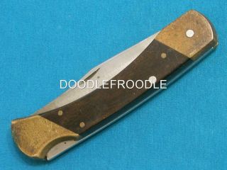 Big Vintage Schrade Usa Lb7 Lockback Folding Hunter Bowie Knife Knives Pocket Vg