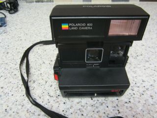 Vintage Polaroid 600 Land Camera Camera W/ Strap Photo