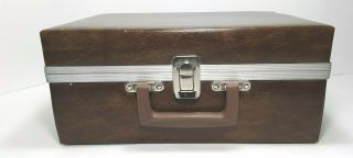 Vintage 8 Track Carrying Case 8 Track Storage Dark Brown Leather