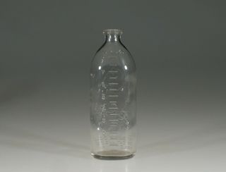 Scarce Vintage Dominion Glass Hey Diddle Diddle Glass Baby ' s Bottle c.  1930 4