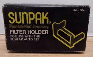 Sunpak Filter Holder For Auto 522 651 - 722 Photography Accessory 100417dbt
