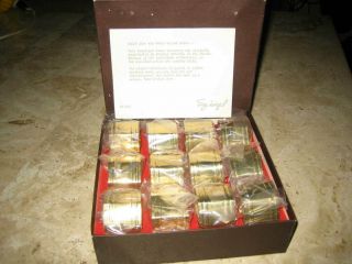 Vintage Spiegel Brass Hand Crafted Napkin Rings Set Of 12 - Made In The Orient