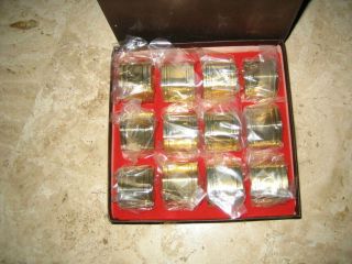 Vintage Spiegel Brass Hand Crafted Napkin Rings Set of 12 - Made in the Orient 3
