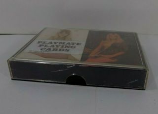 Vintage 1968 Playboy Playmate Playing cards 2 decks with Case 3