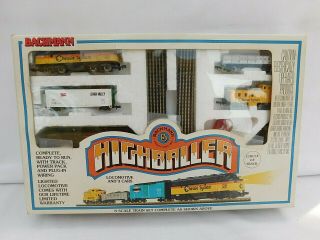 Vintage Bachmann Highballer Chessie System Train Engine Set - Locomotive 3 Cars