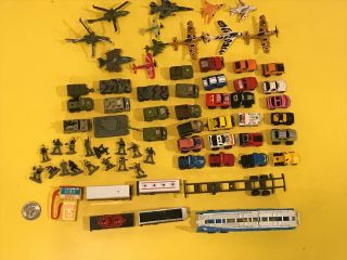 Vintage Galoob Micro Machines 68 Cars,  Aircraft,  Military Vehicles,  Men