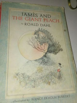 Vintage 1961 JAMES AND THE GIANT PEACH by Roald Dahl w/ DJ Knopf 2
