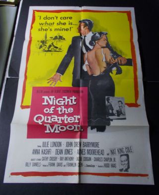X The Night Of The Quarter Moon - 1 - Sheet Movie Poster Vintage