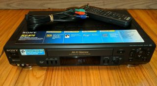 Sony Slv - N70 Hi - Fi Stereo Vhs Player Vcr Video Cassette Recorder Remote Bundle