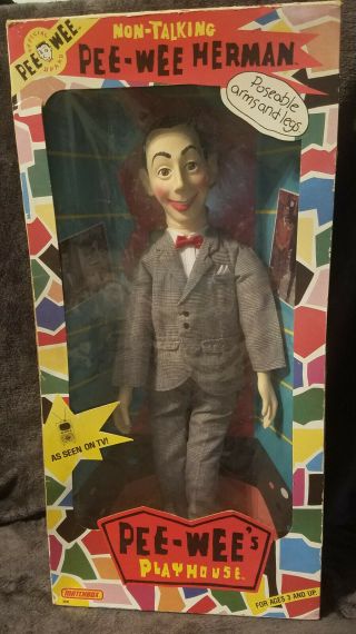 Vintage Non - Talking Pee - Wee Herman Doll,  Matchbox,  Nib 1987