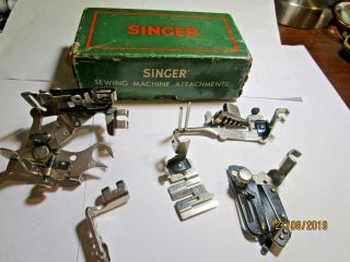 Vintage Singer 160809 Featherweight Sewing Machine Attachments W/box