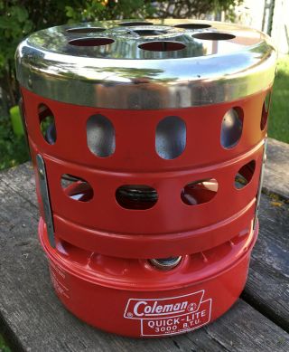 Vintage Red Coleman Model 518 B Catalytic Heater Dated 1/76
