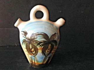 Set 2 Vtg Decorative Cuba Ceramic Palm Tree Water/Wine Pitcher & Coffee Mug 4