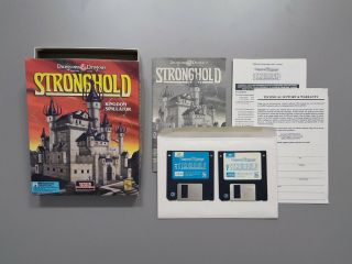 Dungeons & Dragons Stronghold Vintage Ms - Dos Computer Game Pc Big Box Floppy