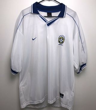 Vtg 90s Nike Brasil Soccer Jersey Men 