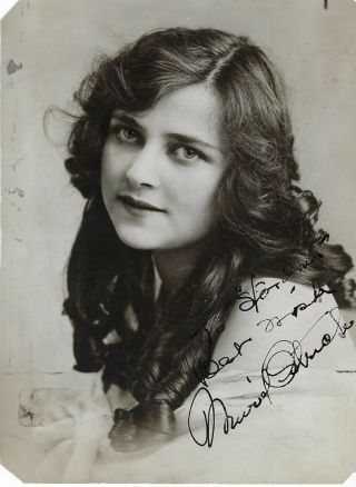 American Silent Actress Muriel Ostriche,  Autographed Vintage Studio Photo