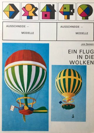 Vintage Albatros Paper Models Of Two Hot Air Ballons