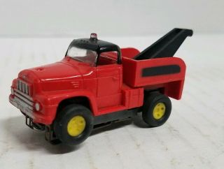 Vintage Aurora Ho Tjet Slot Car.  Red Tow Truck