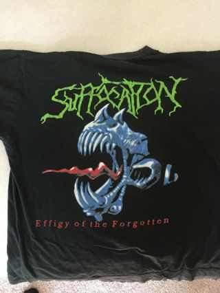 Vintage Suffocation Effigy Of The Forgotten Shirt 1992 Blue Grape Merchandising