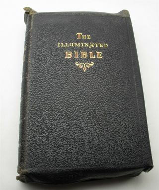 Vtg 1941 Dickson King James Version Holy Bible Kjv Illuminated Leather