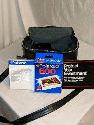 1981 Vintage Polaroid Sun 660 With Carrying Case And 10ct Pack Of Film