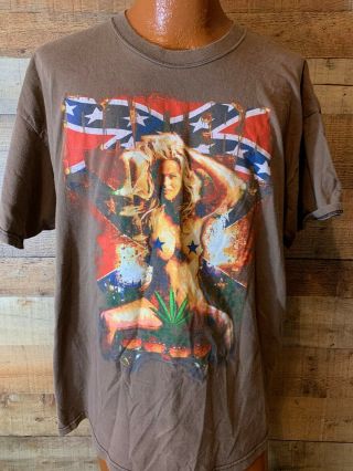 2000 Pantera Naked Lady Pot Leaf Shirt Great Vintage L