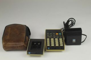 Vintage Hewlett Packard Hp 25 Calculator With Adapter,  Case For Parts/repair