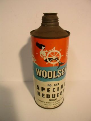 Vintage Woolsey Special Reducer Cone Top Oil Can Mermaid