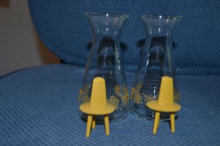 Vintage Corningware Butterfly Gold glass salt and pepper shakers 2