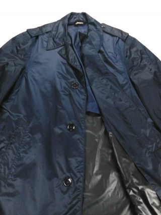Vintage Vietnam USAF US Air Force Mans Military Uniform Nylon Blue Raincoat 40 R 4