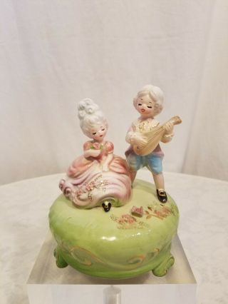 Vintage Josef Porcelain Figurine Music Box Japan