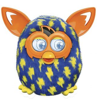 Furby Lightning Bolts Boom Plush Toy Blue And Yellow Vintage Hasbro 2013