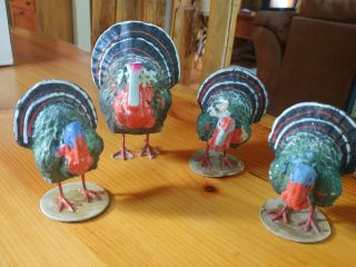 Vintage Thanksgiving Turkey Figures Made In Germany