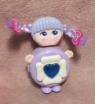 Vintage Sweet Secrets Figure Doll Toy Purple With Blue Heart - 1984 Galoob