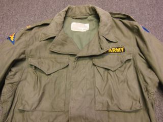 Vintage 40s WW2 US Army Military M - 1943 M43 Field Jacket W/ Patches 38 3