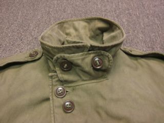 Vintage 40s WW2 US Army Military M - 1943 M43 Field Jacket W/ Patches 38 5