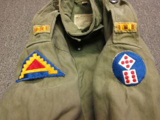 Vintage 40s WW2 US Army Military M - 1943 M43 Field Jacket W/ Patches 38 7