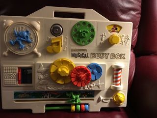 Vintage Disney Musical Busy Box Activity Center Crib Toy Mickey Mouse