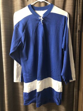 Vintage Ice Hockey Jersey Shirt,  Blue & White,