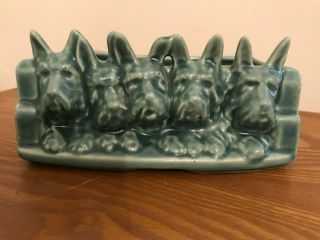 Vintage Mccoy Scottish Terrier Dog Ceramic Planter