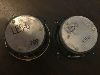 (2) a Pair JBL LE5 - 6 Mid - Freq SPEAKERS,  &,  PULLS from L36 4