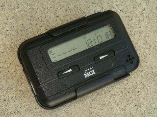 Vintage Mci Pager Beeper W/belt Clip Uniden Xlt900 Powers On