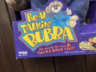 REAL TALKIN BUBBA TALKING PLUSHED STUFFED ANIMAL BEAR 1997 VINTAGE TYCO DOLL 4