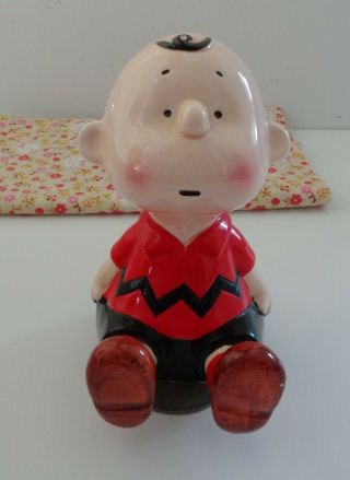 Peanuts Vintage 6 " Charlie Brown Musical Collectible Figurine By Schmid