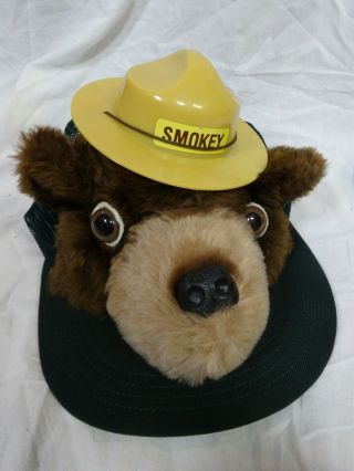 Vintage Smokey The Bear Snapback Plush Hat By 3 West