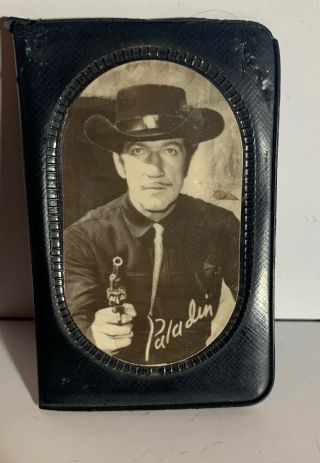 Vintage Have Gun Will Travel Fan Club Wallet “wire Paladin” W/ 4 Business Cards