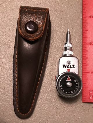 Vintage Walz Self - Timer 4746 Camera Accessory In Leather Carry Case Japan
